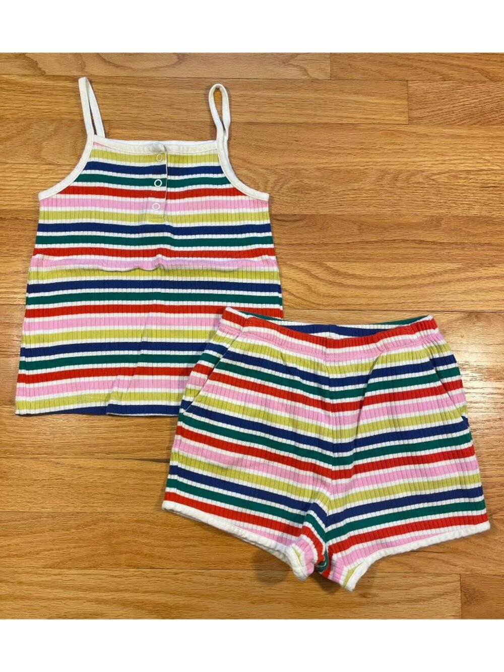 Hanna Andersson Ribbed Cami and Shorts Set